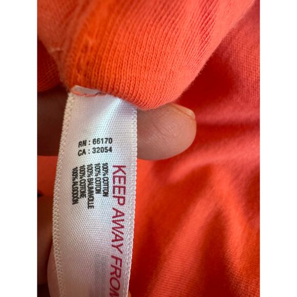 Free People Movement Arabesque Tee Long Peach Orange Tunic Tshirt Top S - Picture 8 of 10